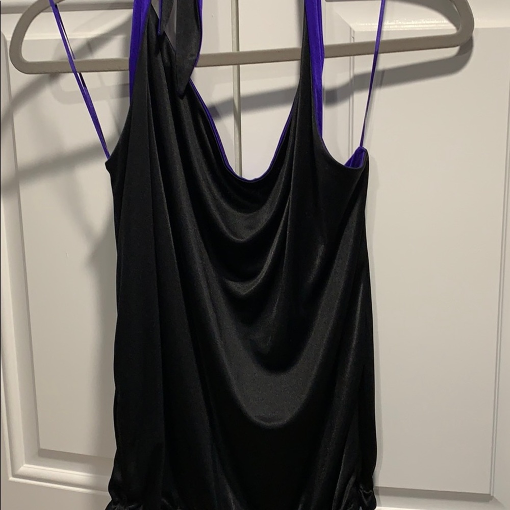 Backless drape shirt